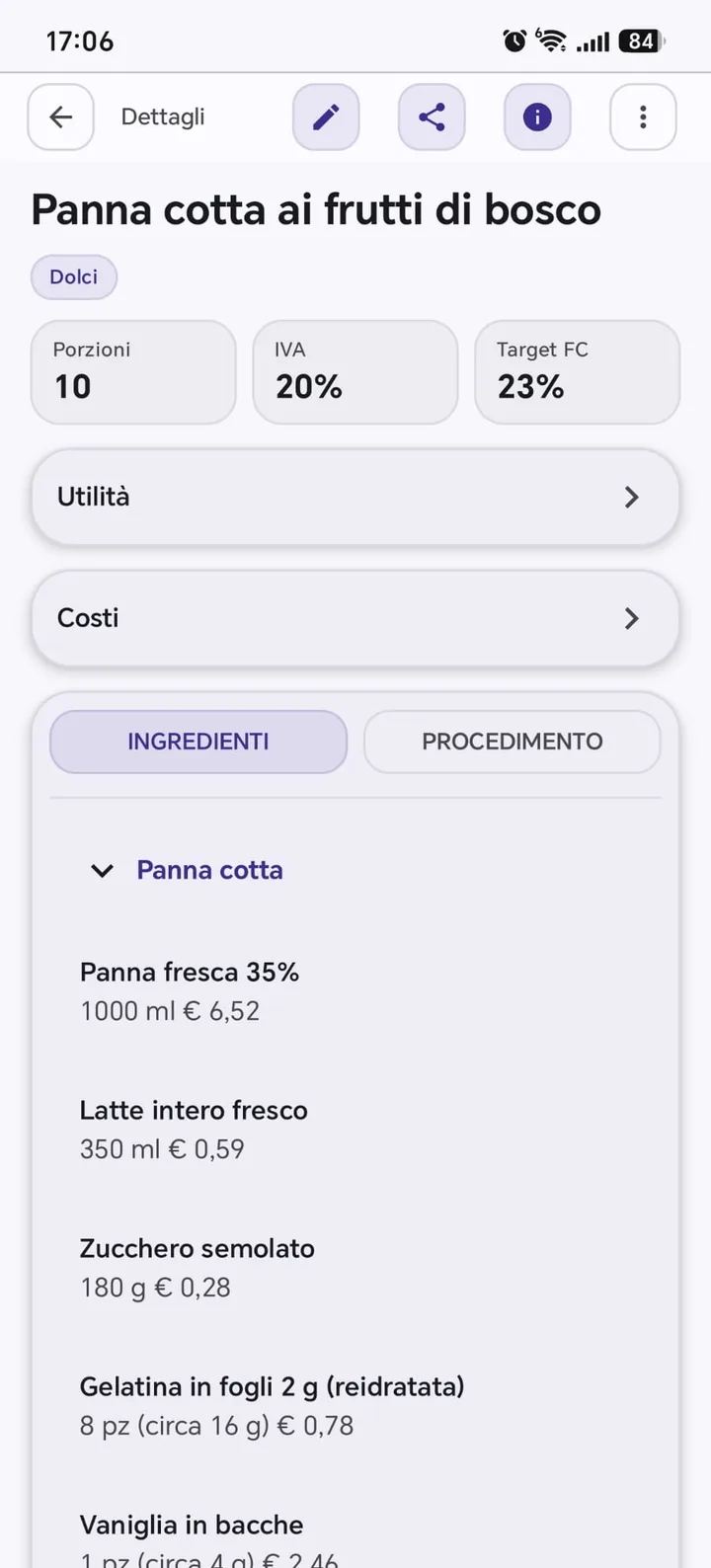 KitchenAct professional recipe manager: recipes